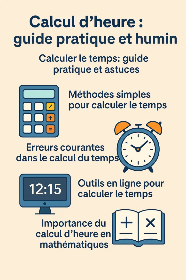 Calcul heure Guide pratique