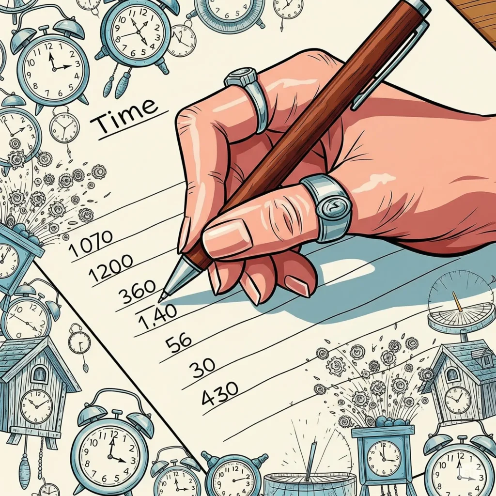 feuille de temps de travail calcul heure